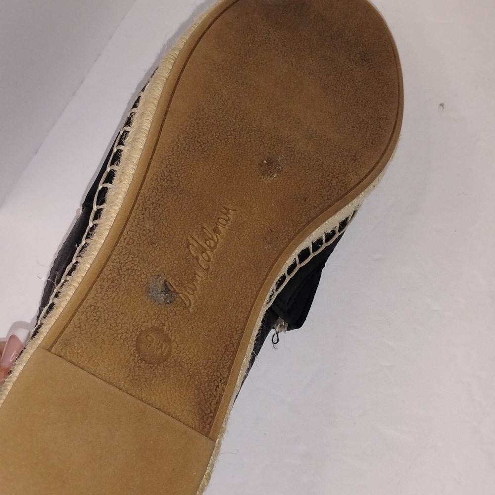 Sam Edelman‎ Women's Black Leather Espadrille Loafers Size 9 - Picture 14 of 16